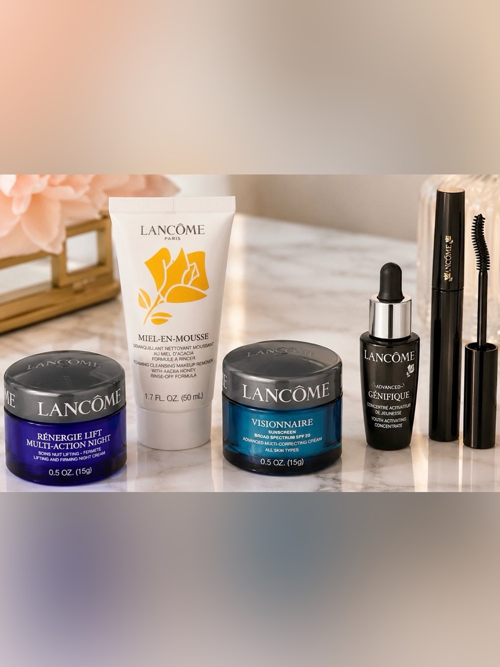 Lancôme Renergie,Visionaire,Génifique, Hypnose,Belle Perfume & Bag Set